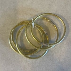 Plastic Gold Stack Bracelet set